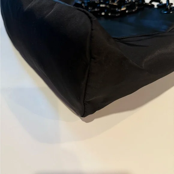 Prada Black Leather& Canvas Tote Bag - Picture 13 of 13